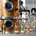 Seppeltsfield Rd Distillers Bottle Range in front of still