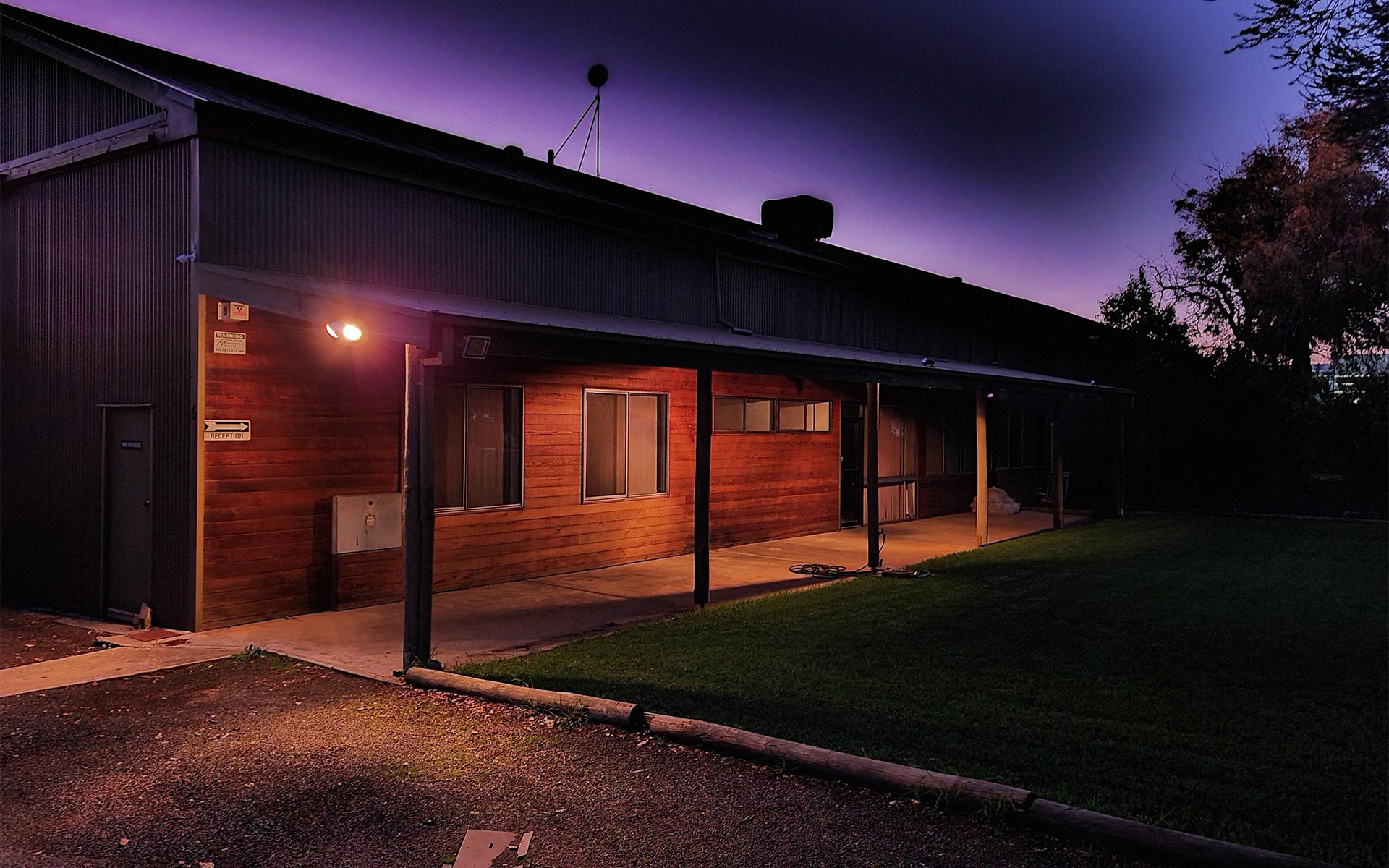 Mad Monkey Distillery - Frontage at dusk