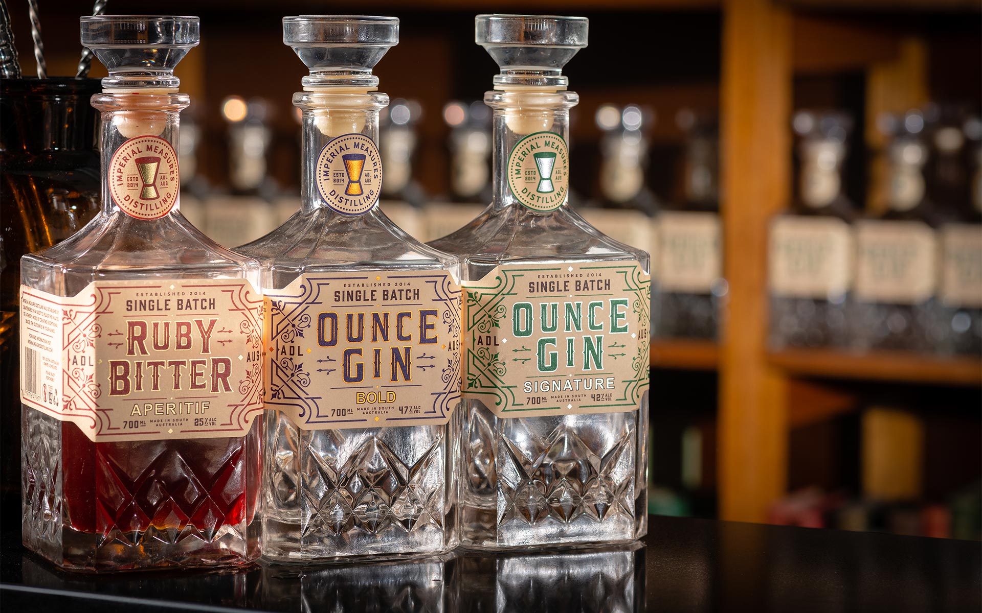 Imperial Measures Ounce Gin - 3 Bottles