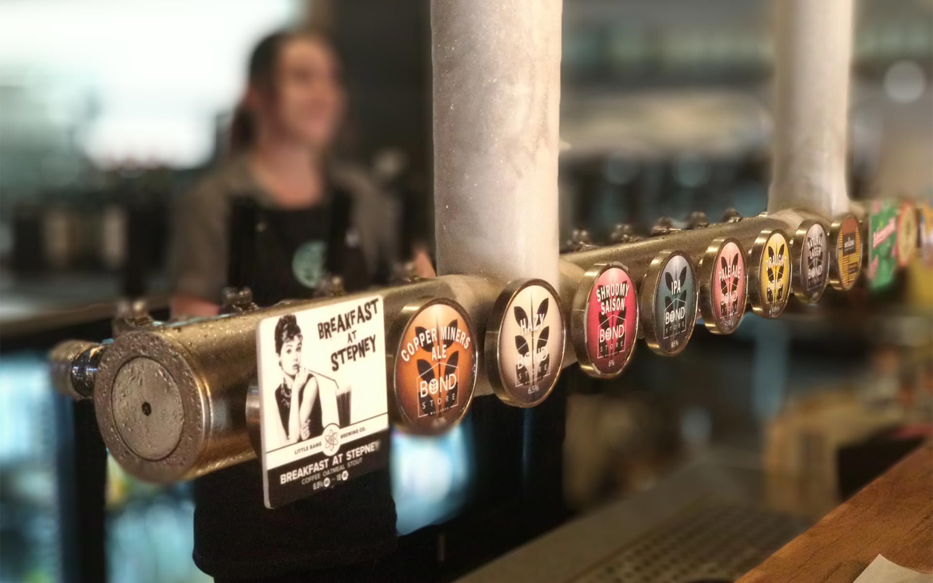 Bond Store Wallaroo - Beer taps with waitress