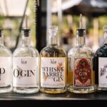 Kangaroo Island Spirits - Product range, 5 bottles on a bench