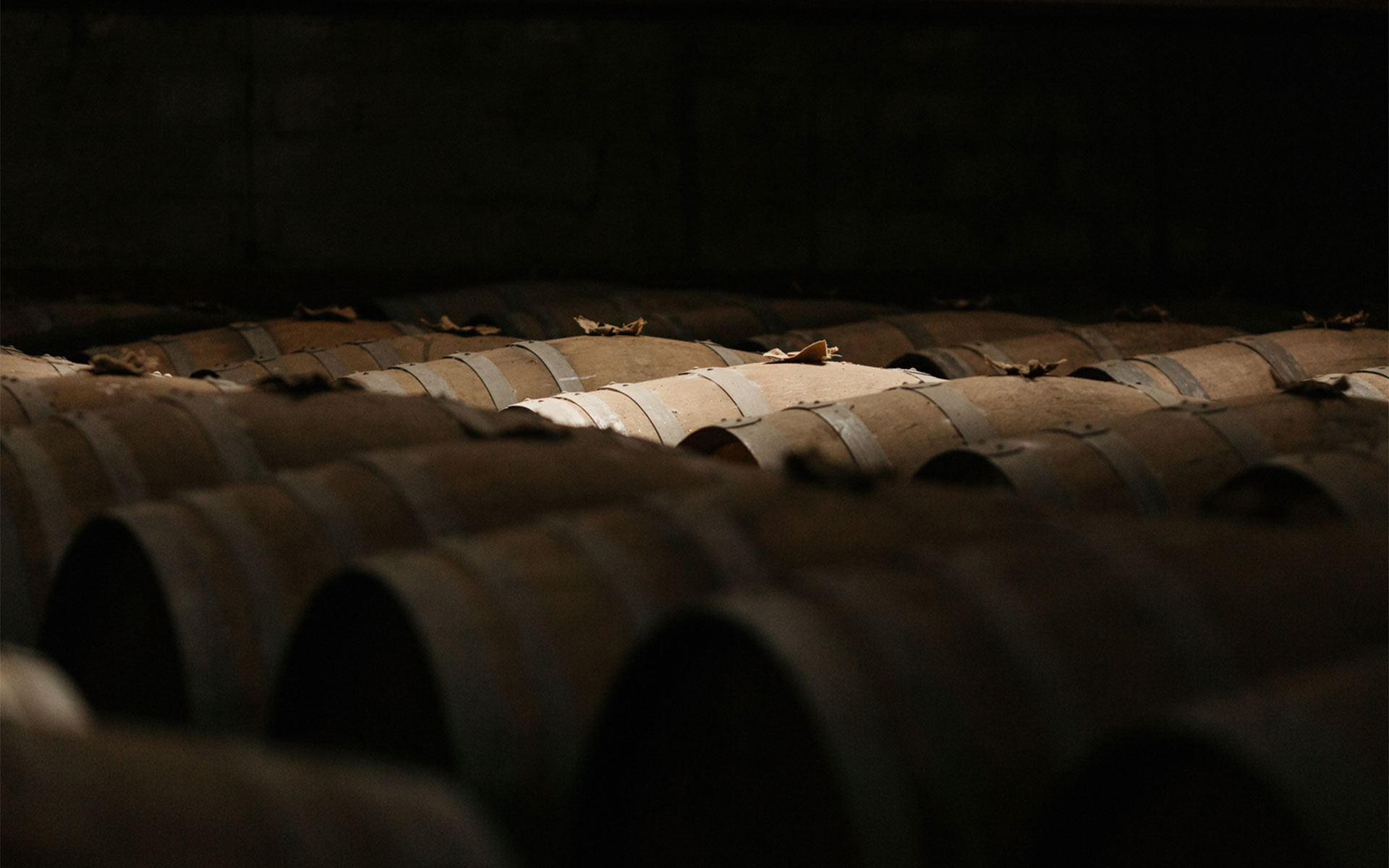 Barrels of spirit aging at St Agnes Distillery