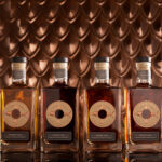 St Agnes Camborne single malt whisky range against a copper background